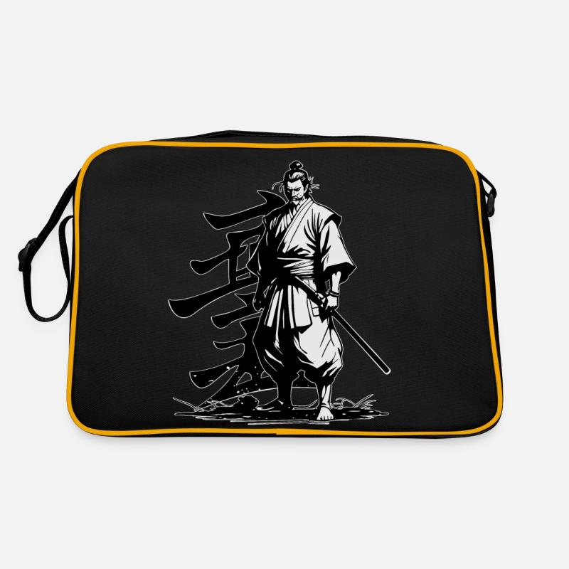SAMURAI-KRIEGER - Retro Tasche - Schwarz/Gold