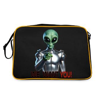 Alien recruitement - Retro Bag - black/gold - Back
