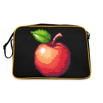 Icône Apple Pixel - Sac Retro - noir/or - Dos