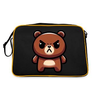 Art féroce de l’ours brun - Sac Retro - noir/or - Dos