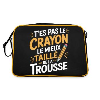 T'es pas le crayon le mieux taillé de la trousse - Sac Retro - noir/or - Dos