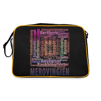 mérovingiens vieux et anciens prénoms violet foncé - Sac Retro - noir/or - Dos