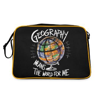 La géographie est mon monde - Sac Retro - noir/or - Dos