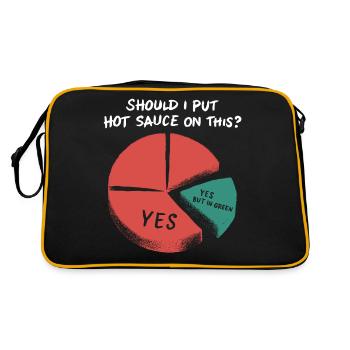 Fun design for hot sauce lovers - Retro Bag - black/gold - Back