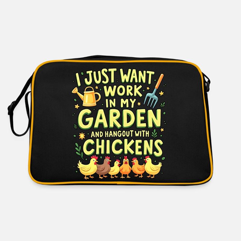 garten hühner Retro Tasche