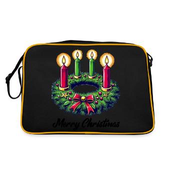 Christmas Advent Wreath - Retro Bag - black/gold - Back