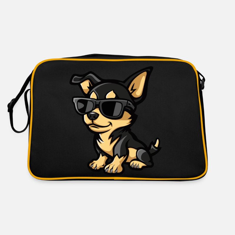 Chihuahua Hunde Comic Cool Retro Tasche