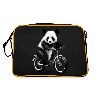 Panda à vélo - Sac Retro - noir/or - Dos