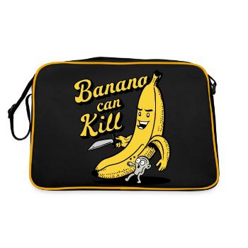 Banana can kill - Retro Bag - black/gold - Back