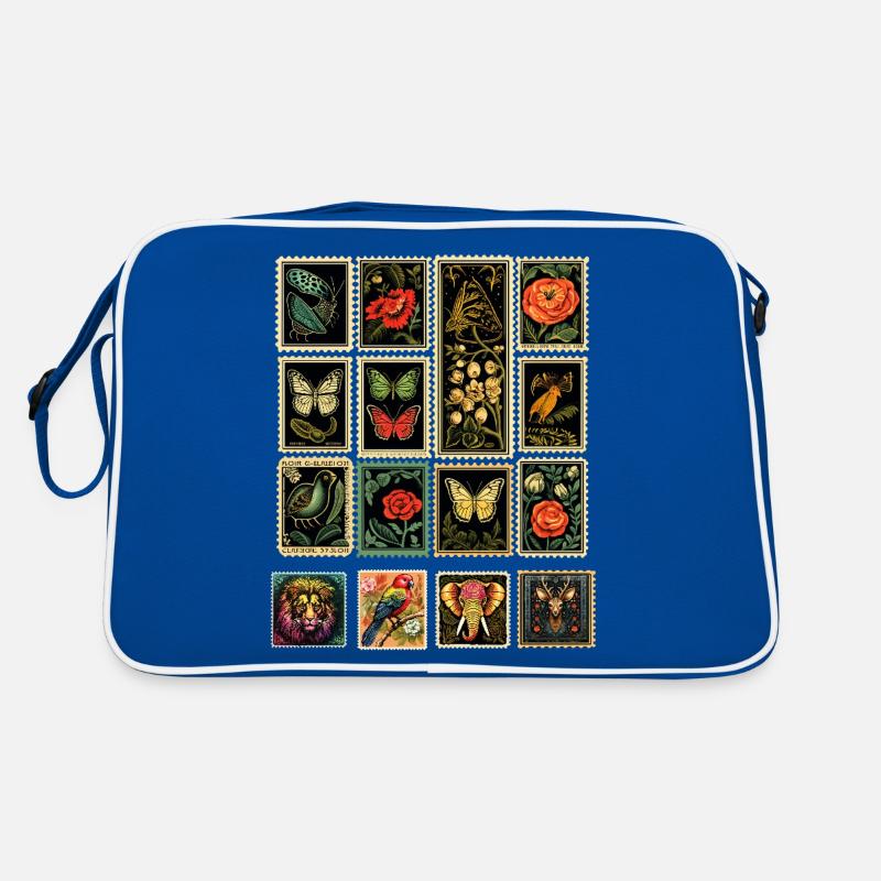 Dekorative ausgefallene Briefmarken Retro Tasche