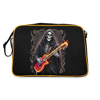 Grim Reaper avec guitare électrique Rock Heavy Metal - Sac Retro - noir/or - Dos