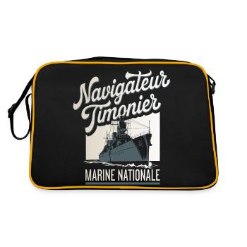 Navigateur Timonier Marine Nationale - Sac Retro - noir/or - Dos