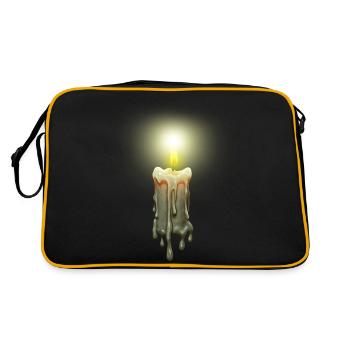 bougie allumée - Sac Retro - noir/or - Dos