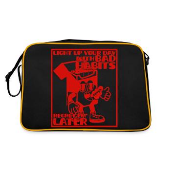Tobacco abuse is for your health - Retro Bag - black/gold - Back