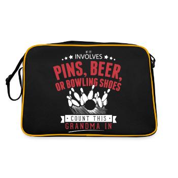 Count Me In Bowling - Retro Bag - black/gold - Back
