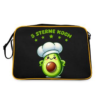 Cuisinier à l’avocat - Sac Retro - noir/or - Dos