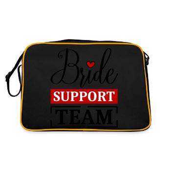 Braut Support Team - Retro Tasche - Schwarz/Gold - Hinten