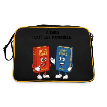 Bible T-Shirt - Retro Bag - black/gold - Back