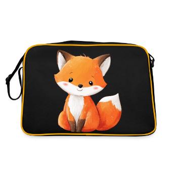 Mignon bébé renard - Sac Retro - noir/or - Dos