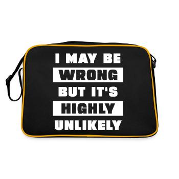 Ich kann mich irren, aber es ist unwahrscheinlich - Retro Tasche - Schwarz/Gold - Hinten