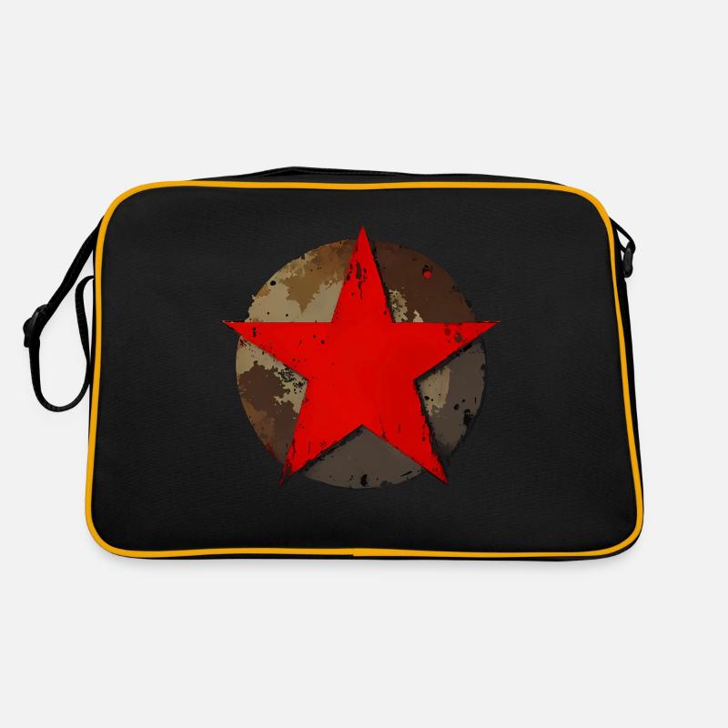 Star circle rusty vintage red Retro Bag