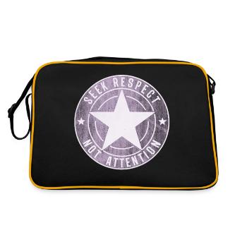 SEEK RESPECT stern pink frauenpower - Retro Bag - black/gold - Back