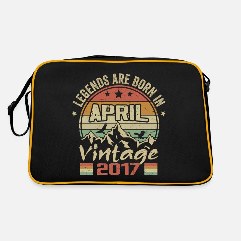 Né En Avril 2017 Vintage - Cadeau Avril 2017 Sac Retro