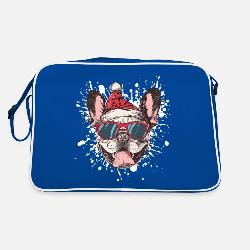 Buldog Français Chien Noël Drôle Sac Retro