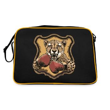 Cheetah Boxer MMA Logo - Retro Bag - black/gold - Back