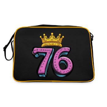 76 Number Krone - Retro Bag - black/gold - Back