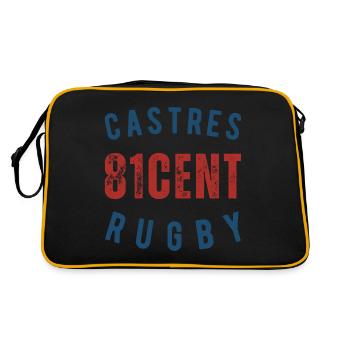 Castres 81100 RUGBY - Sac Retro - noir/or - Dos