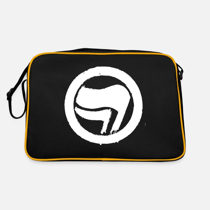 Symbole Action antifasciste - Sac Retro - noir/or