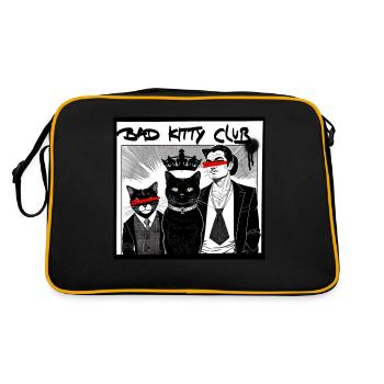 Bad kitty Club - Retro Tasche - Schwarz/Gold - Hinten