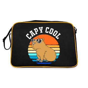 Capybara Capibara - Sac Retro - noir/or - Dos