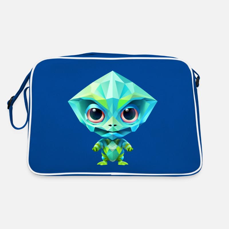 Polygone vert extraterrestre extraterrestre Sac Retro
