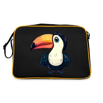 Toucan : oiseau tropical par excellence - Sac Retro - noir/or - Dos