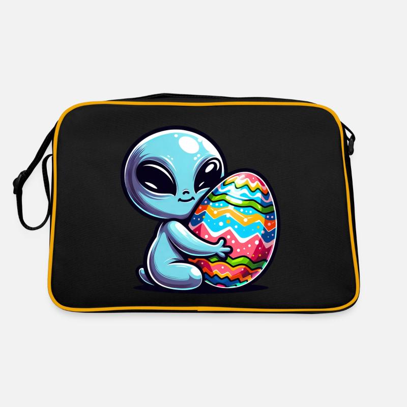 Easter Alien Hug & Egg Love Retro Bag