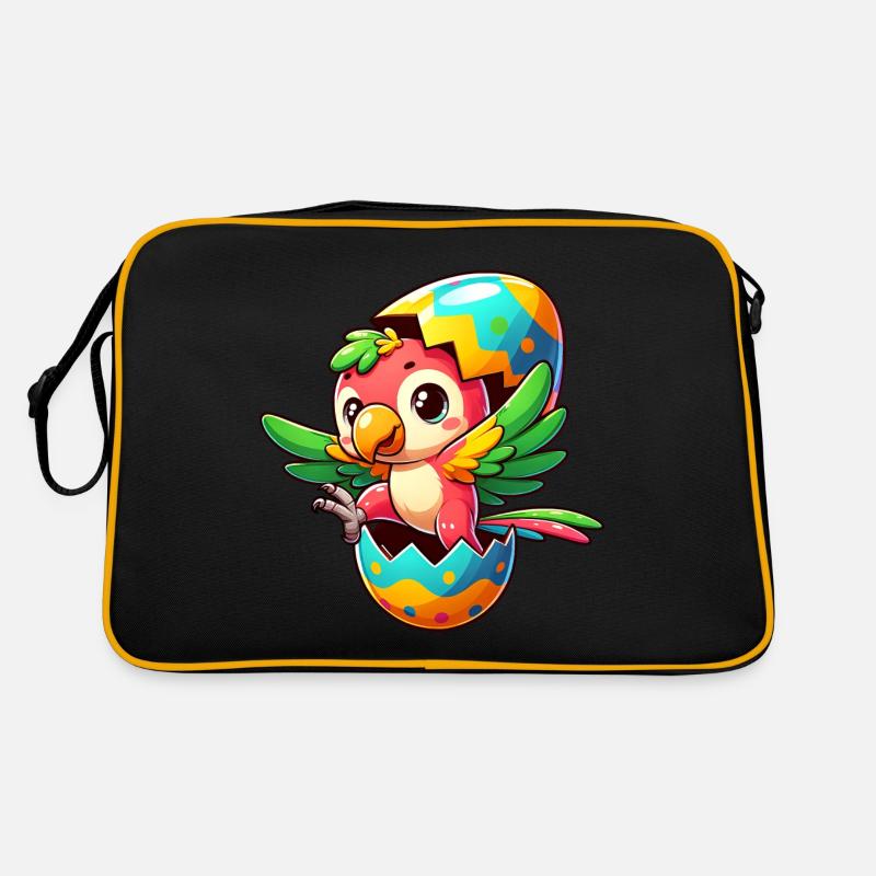 Easter Parrot Hatches from Egg Retro Bag