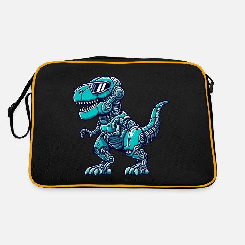 T-Rex Cyborg Dinosaure Sac Retro