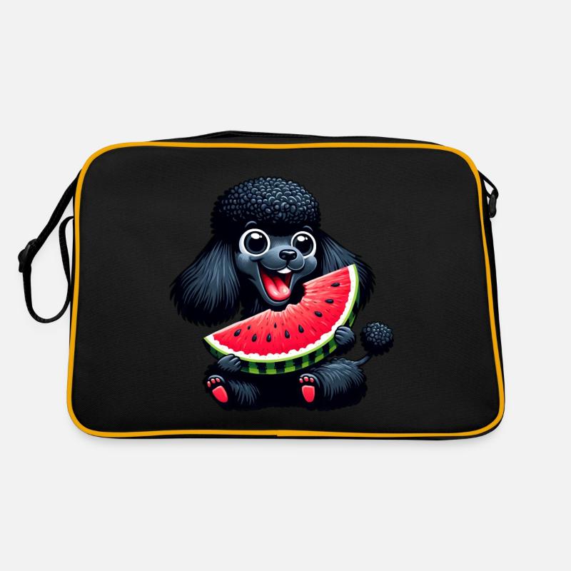Caniche avec un design d’été de pastèque Sac Retro
