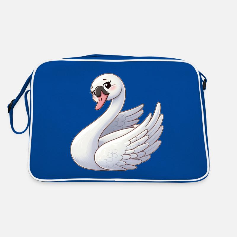 Cygne blanc comme ange céleste Sac Retro