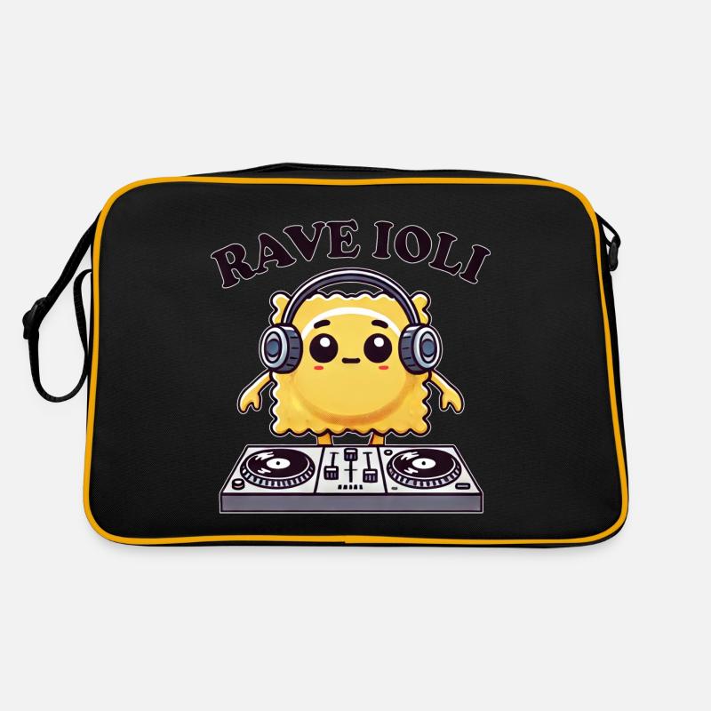 Ravioli Techno Musician DJ Rave Dancing Disco Retro Bag