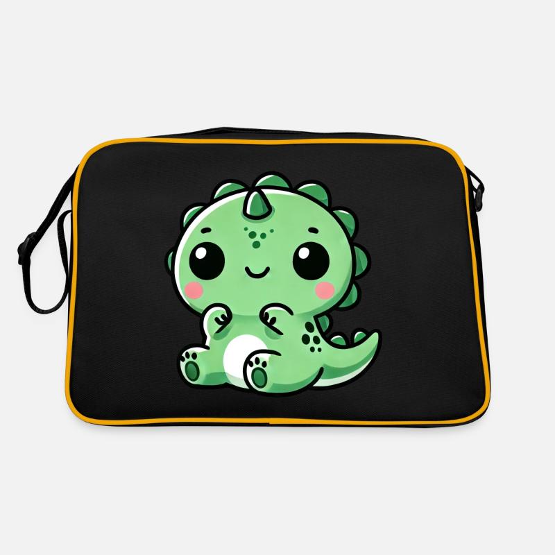 Süßer Dino T-Rex Chibi Retro Tasche