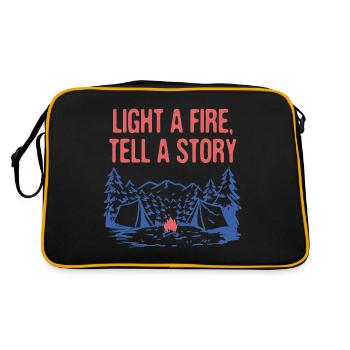 Allumez un feu Racontez une histoire Foyer de camping - Sac Retro - noir/or - Dos
