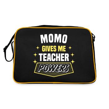 Momo Gives Me Teacher Powers Funny Professor - Retro Bag - black/gold - Back