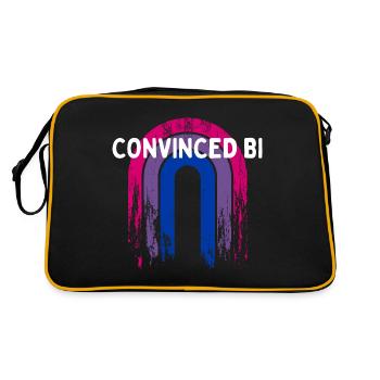 Convinced Bi Bisexual LGBTQ Bi Pride LGBT Pride - Retro Bag - black/gold - Back