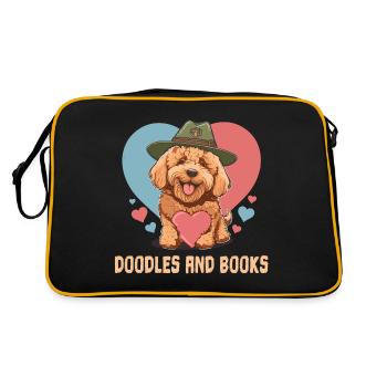 Doodles And Books Goldendoodle Dad Doodle Mama - Retro Bag - black/gold - Back