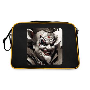 Evil Laughing Horror Joker Clown Fool - Retro Bag - black/gold - Back