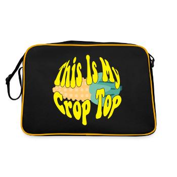Citations agricoles drôles C’est mon agriculteur Crop Top - Sac Retro - noir/or - Dos