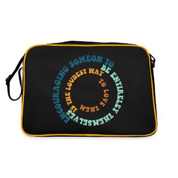 Life Wisdom for Growth Mindset Inspirational Self - Retro Bag - black/gold - Back